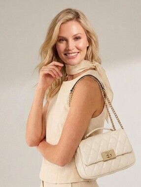 ♠️ Kate Spade Carey Quilted Small Flap Shoulder Bag, Meringue NWT